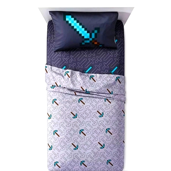 ☆NWT☆MINECRAFT☆Full‐Size Sheet Set☆All Ages☆ - Picture 2 of 5